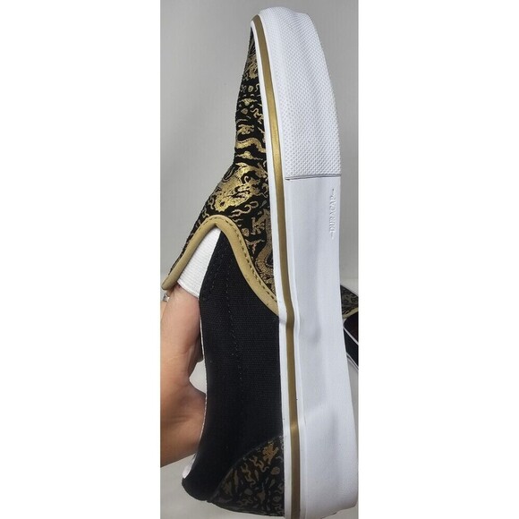 Vans Skate Slip-on Lunar New Year Black/Gold Sneaker Shoes Sz 8 Mens Rare